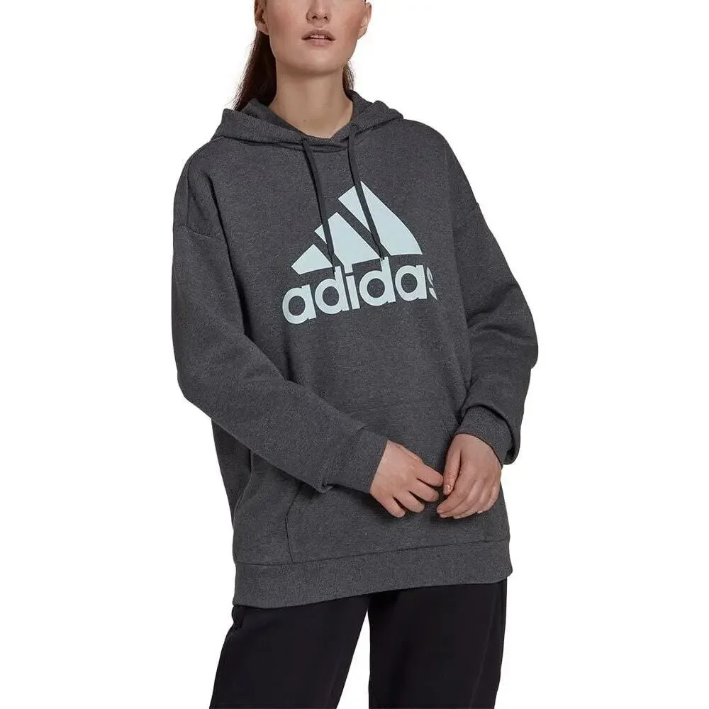 NEW! Adidas‎ Women's Logo Fleece Sweatshirt Hoodie GREY M